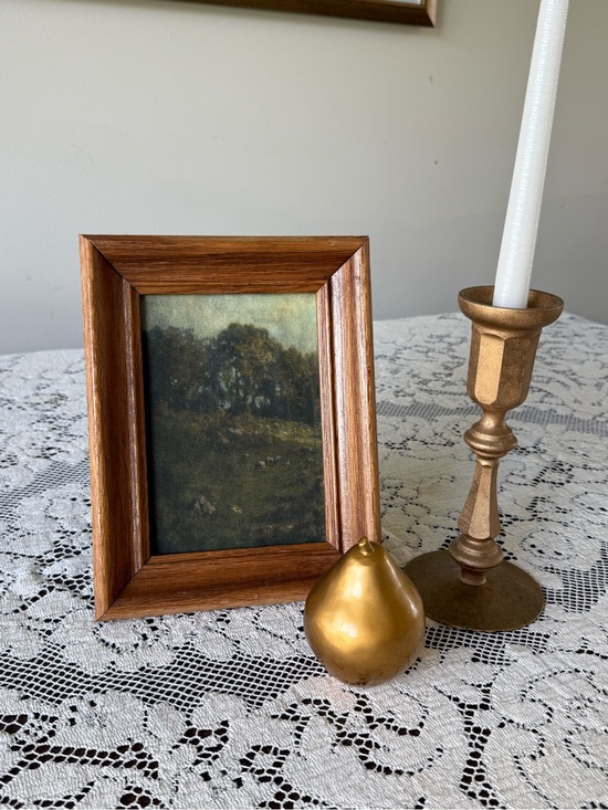 Other - Pastoral Landscape Print on Canvas in Solid Wood Frame